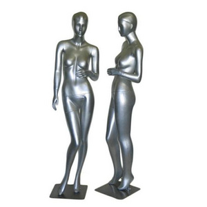 Petite Sexy Big Boobs Silver Model Display Female Chrome Fiberglass Mannequin Gold Durable Manikins Egg Head Stand  Woman Dummy