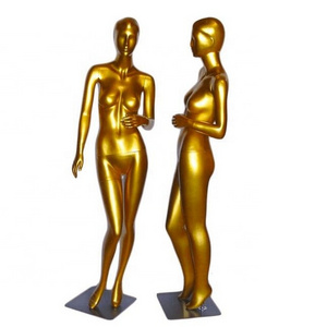 Luxury Shinny Full Body Fiberglass Mannequins for Bride Dress Display Silver Gold High Quality Female Showroom p Window Display