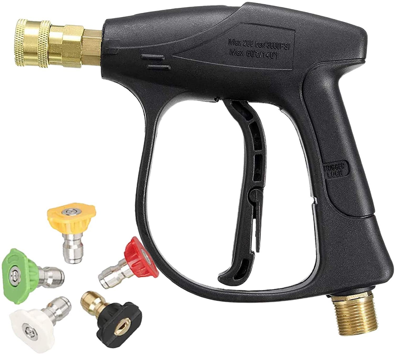 High Pressure Car Washer Kit With 5 Color Nozzle Washing Hose Pipe Wash Kit Sprayer Gun With 1/4