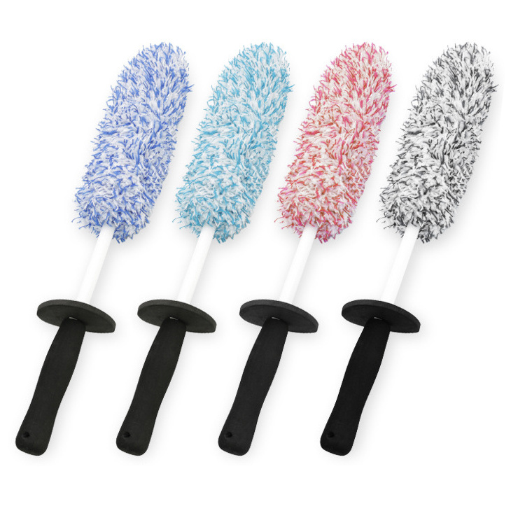 Automobile Car Wheel Hub Cleaning Brush Microfiber Detailing Brush Durable Rim Wheel Cleaning Tire Washing Tool