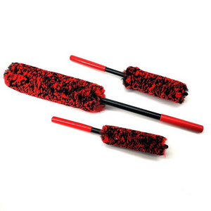 High quality woolies brushes set for cleaning auto car tyre wheel rim washing tool brush