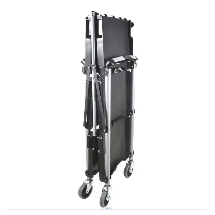 Folded Three-layer Mobile Storage Cart Wholesale Car Wash Trolley Popular Car Detailing Cart