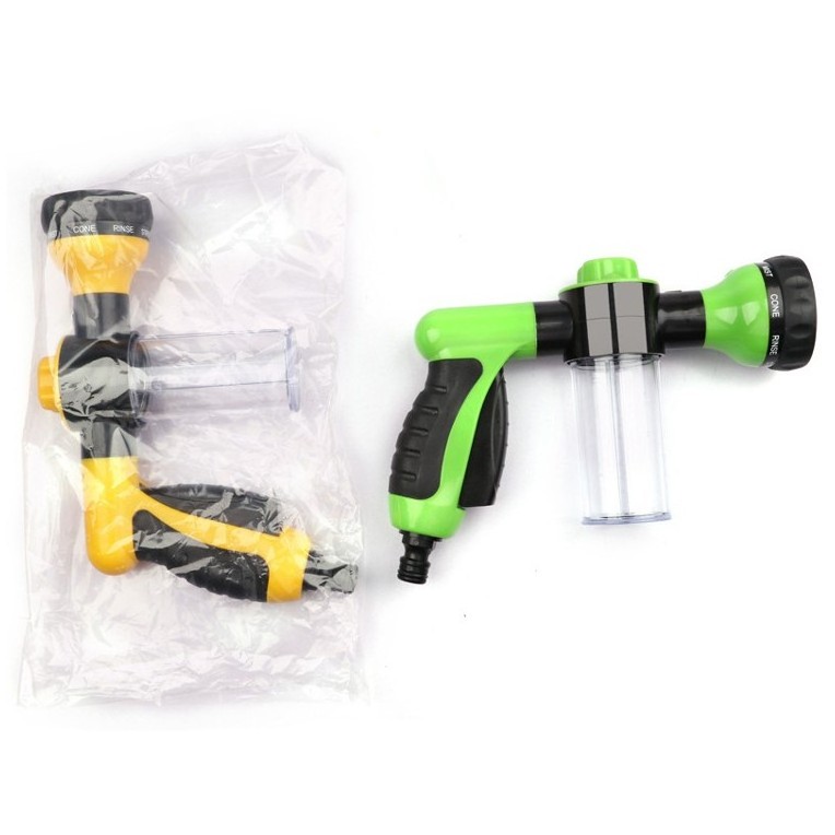 Watering Car Wash Hose Nozzle Garden Water Gun with Soap Dispenser