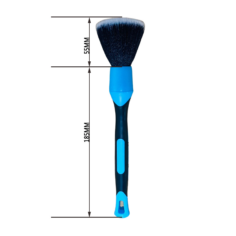 Car Interior Cleaning Brush Natural Boar Hair Bristle Car Detailing Brush Rubberized handle