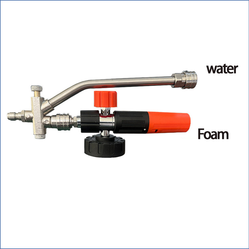 2-Way High Pressure Washer Snow Foam Spray Gun Attachment For Foam Cannon Water Spray Gun Quick Connector