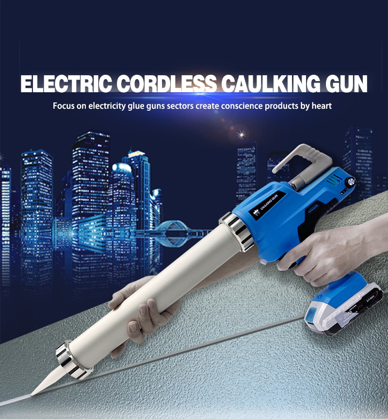 Hot Selling 6-speed Adjustment Leak Proof Glue Design Suitable For Soft Hard Glues 21V Li-ion Glue Caulking Gun