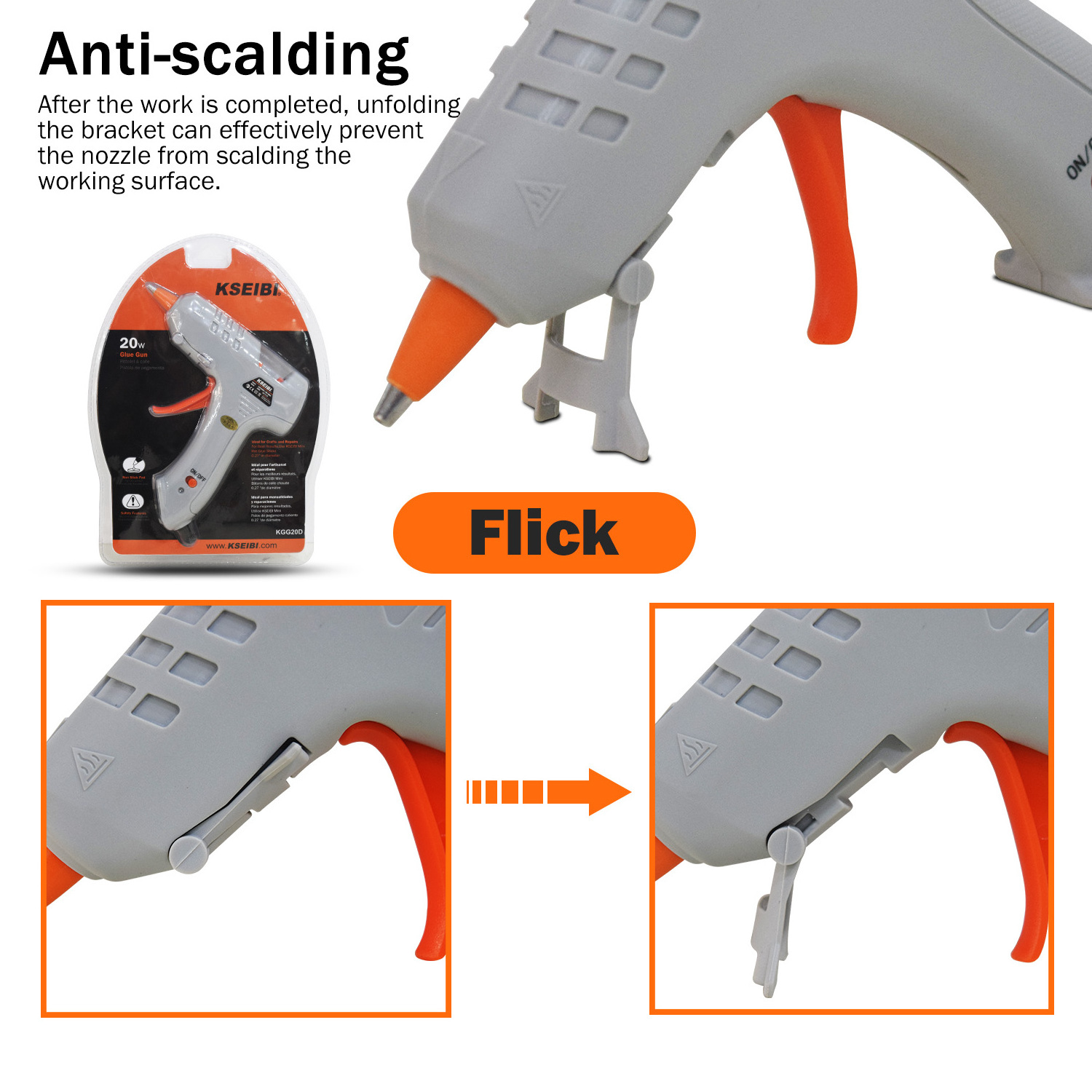 KSEIBI Heavy Duty Glue Gun With Dual Temp Household Hand Tools