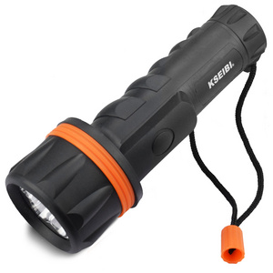 KSEIBI Heavy Duty Led Rubber Torch 12 LM two rechargeable USB batteries