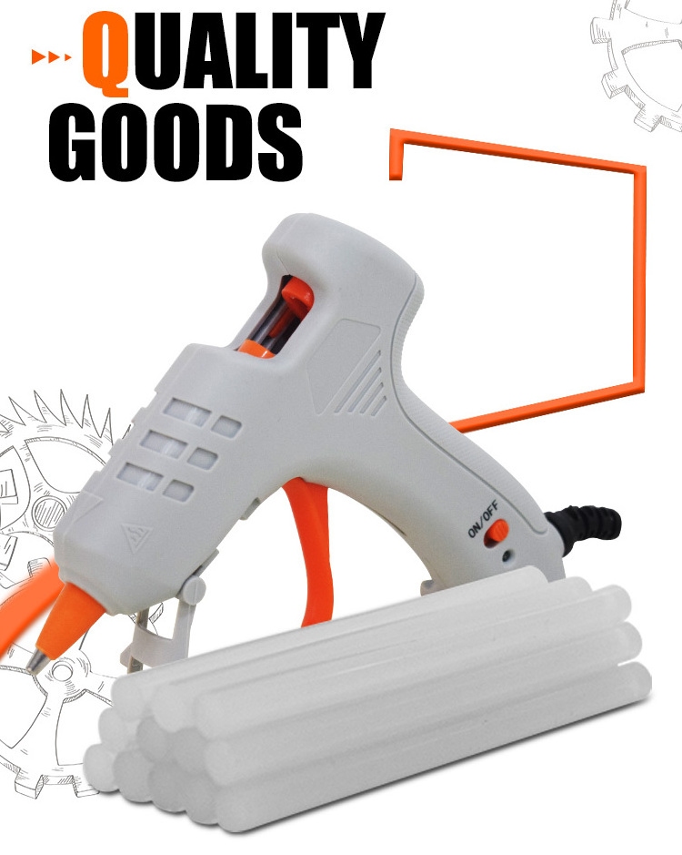 KSEIBI DIY Tool Hot Melt Glue Gun Handmade Tools for Kids 7MM 20W Glue Gun With Dual Temp