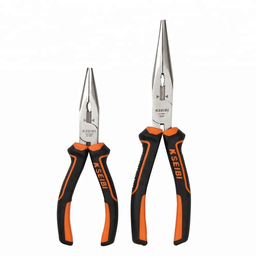 KSEIBI Heavy Duty 6inch Forged Steel Long Nose Pliers