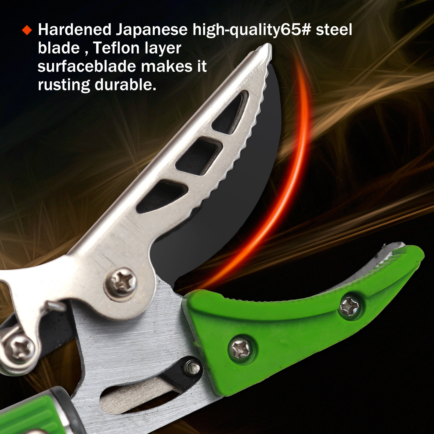 KSEIBI Telescopic Pole Saw Aluminum Long Reach Garden Shear Pruning Cut and Hold Pruner