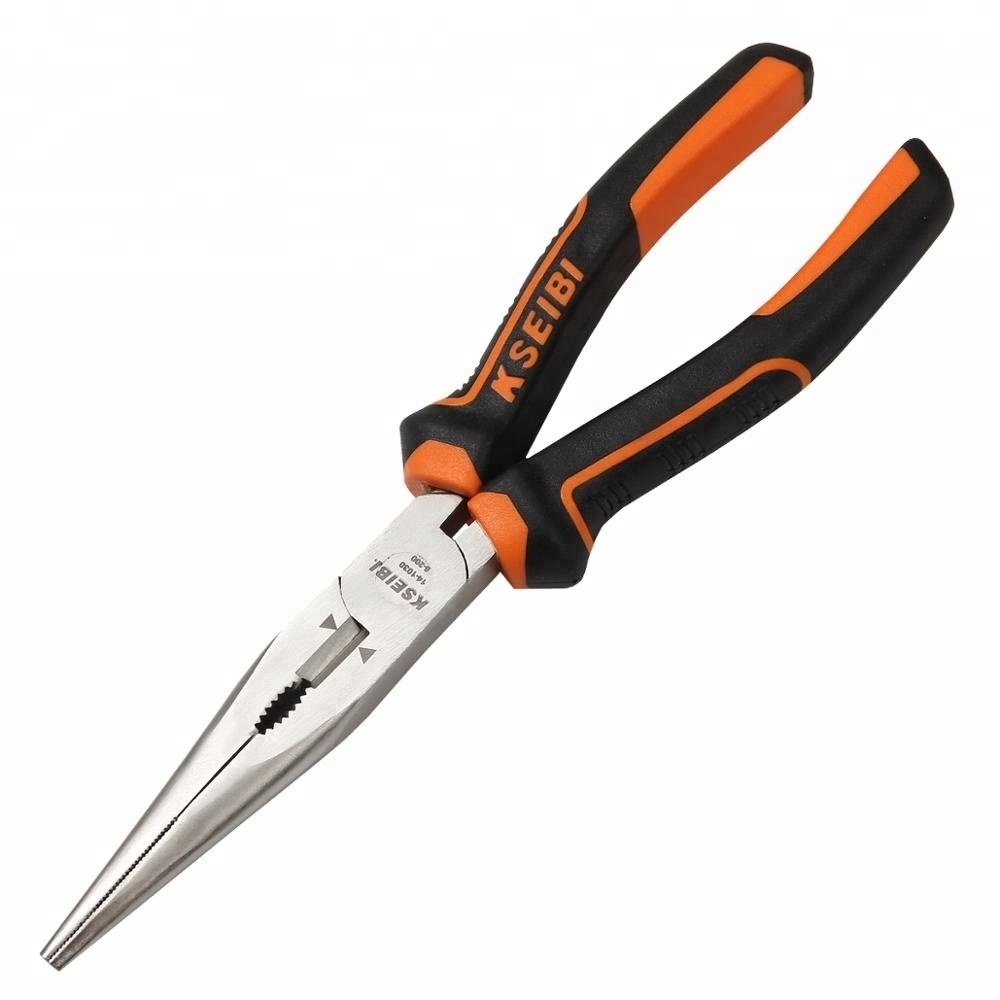 KSEIBI Heavy Duty 6inch Forged Steel Long Nose Pliers