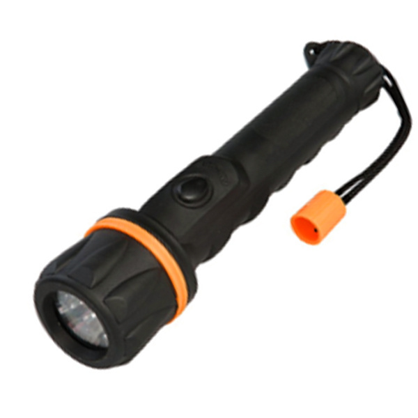 Kseibi Shockproof Rubber Torch Waterproof 3 LED Rubber Flashlight