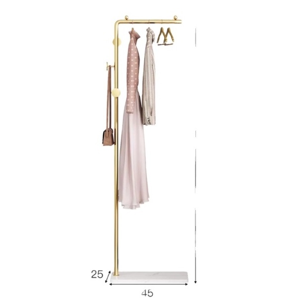 Metal hall clothes rack golden color small clothes rack modern hot style rack