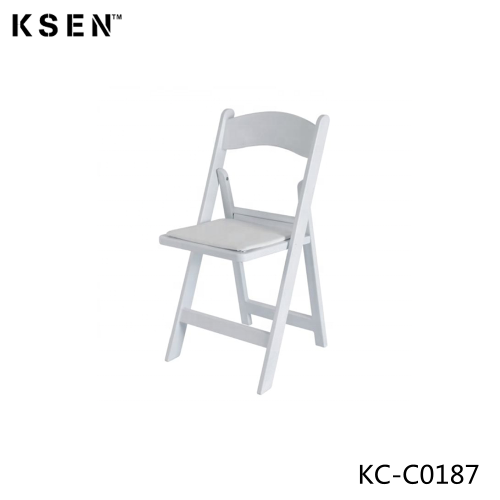 Wholesale white resin folding chair KC-C0187