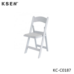 Wholesale white resin folding chair KC-C0187