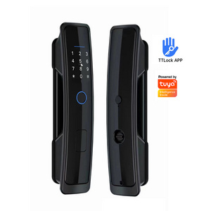 Full Automatic Cerradura Inteligente WiFi Tuya TTlock App Free Handle Digital Biometric Fingerprint Keyless Smart Door Lock