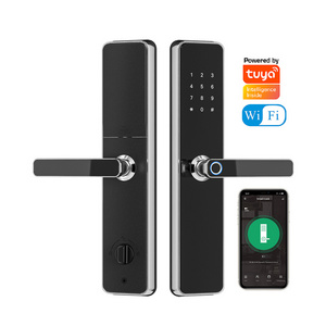 Smart Tuya TTLock App Digital WiFi Biometric Fingerprint Door Handle Electronic Keyless Entry Door Lock