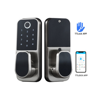 Zinc Alloy Waterproof WiFi TTlock App Digital Door Lock Electronic Password Fingerprint Keyless Smart Door Lock