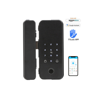 Safety TTlock Tuya APP Smart Doorlock Biometric Handle Fingerprint Glass Lock Keyless Fechadura Eletronic Aluminum Door Lock