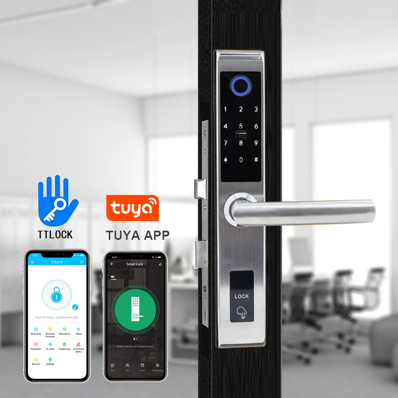 Serrure Intelligent Digital Doorlock Safety App Wifi Control Fingerprint Biometric Handle Electronic Keyless Lock