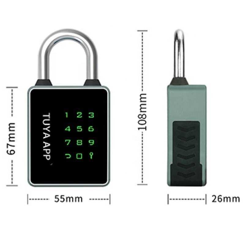 Waterproof 50mm Number Combination Touch Keypad Digital RFID Card NFC Blue tooth TTlock Tuya APP Smart Padlocks with Key