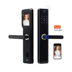 Outdoor Smart Fingerprint Digital Safe Door Lock for Home Electronic Keyless Wifi Tuya APP Smart Lock with Camera and Doorbell