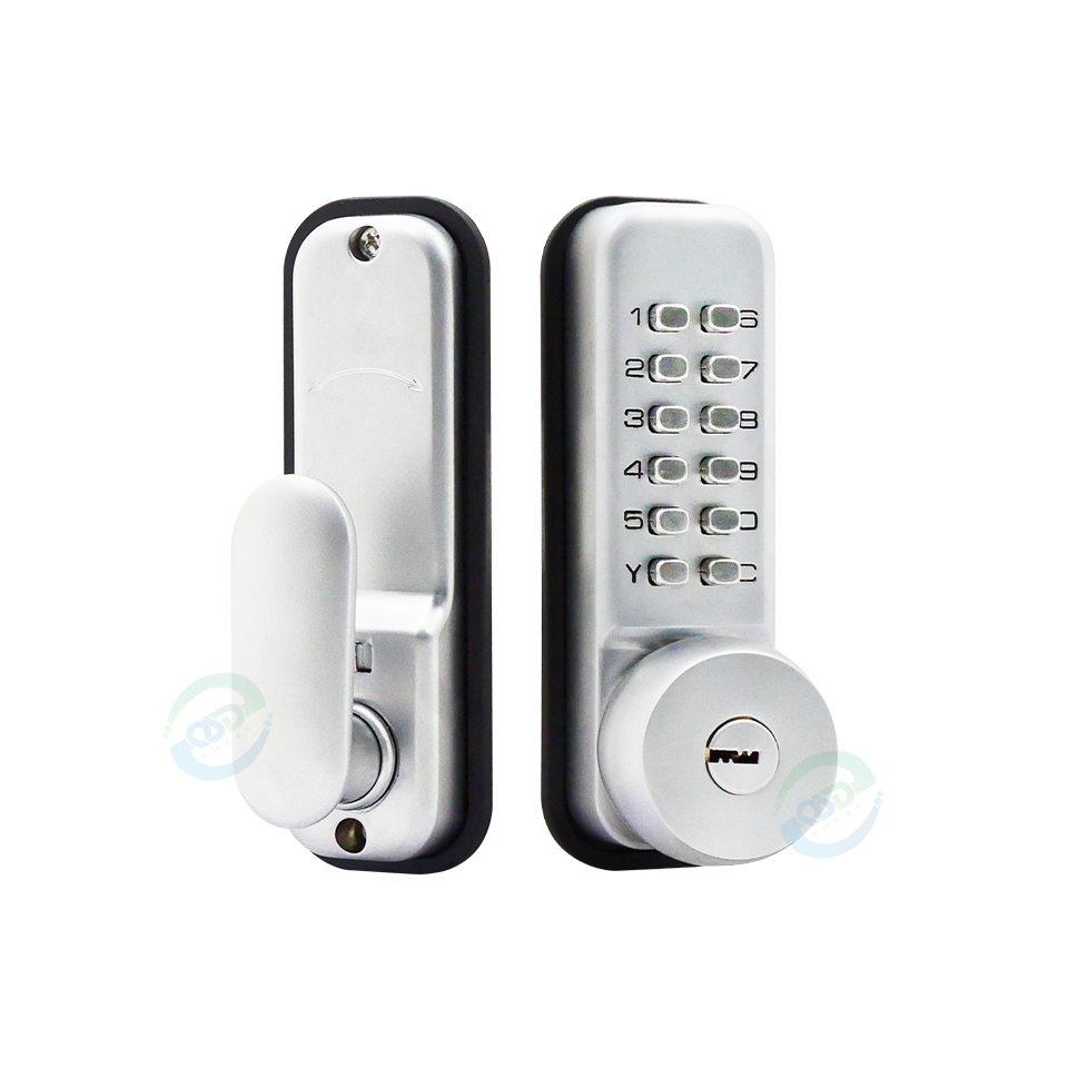 Zinc Alloy Silver Digital Passcode Combination Locker Lock Push Button Mechanical Code Key Lock Entry Main Gate Door