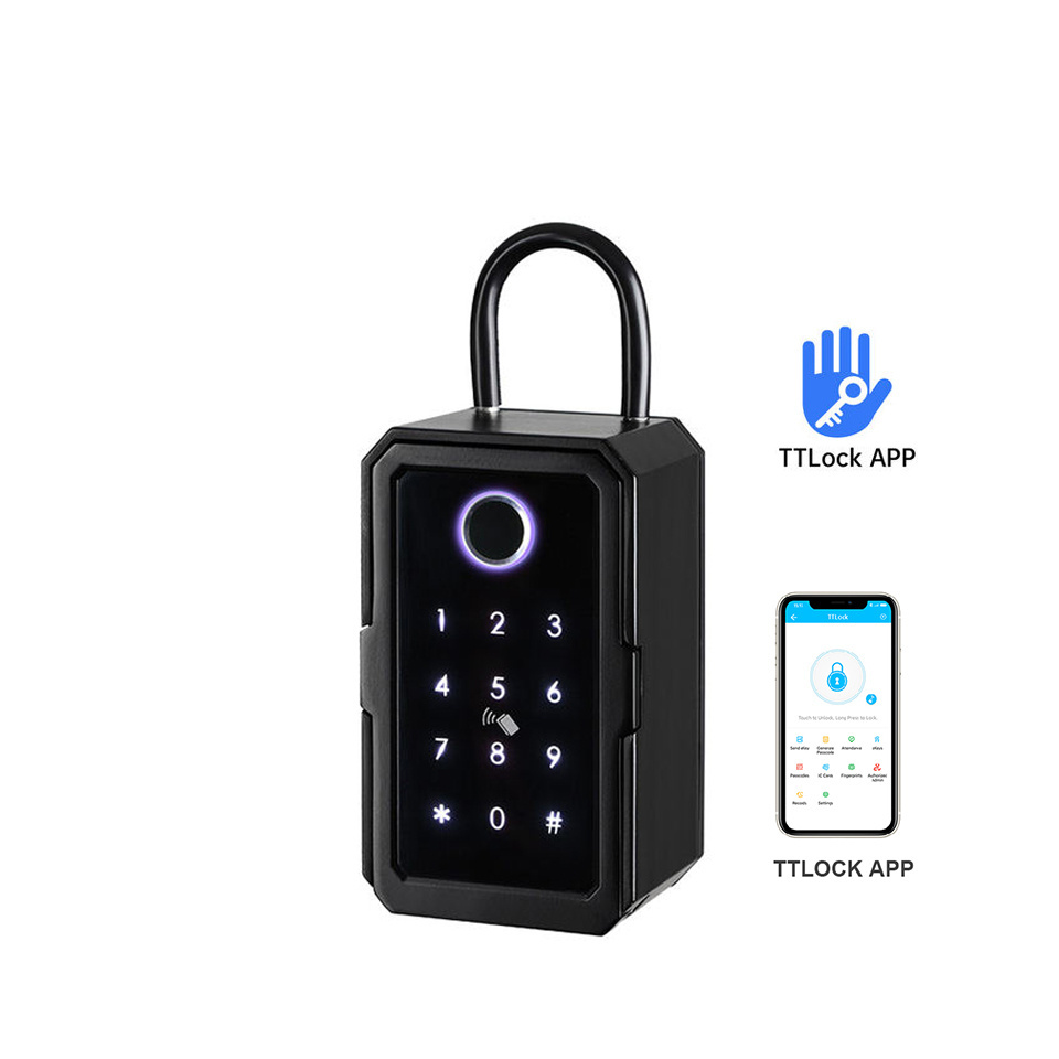 TTlock Smart Key Storage Boxes Finger Print Code Lockbox Entry Safe Key Box Lock Box For House apartment air bnb