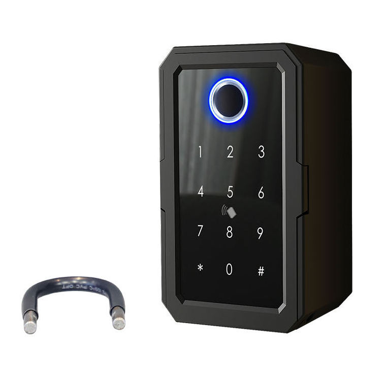 Waterproof Zinc Alloy Smart Key Box Security Wall Mount Digital TTLock Tuya Fingerprint Code Key Storage Lock Box