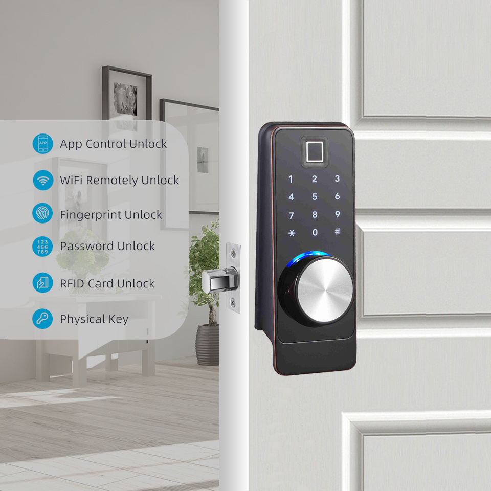 American Security Door Deadbolt Lock Touch Screen NFC Card Password Fingerprint WiFi Tuya TTlock Electronic Smart Deadbolt Locks