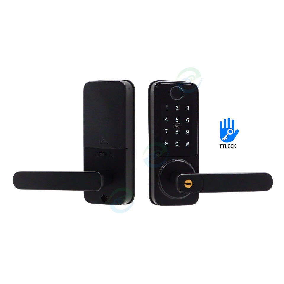 Electronic TTLock Blue-tooth App Smart Door Lock Digital Fingerprint Rfid Smart Card NFC Handle Key Apartment Room Lock