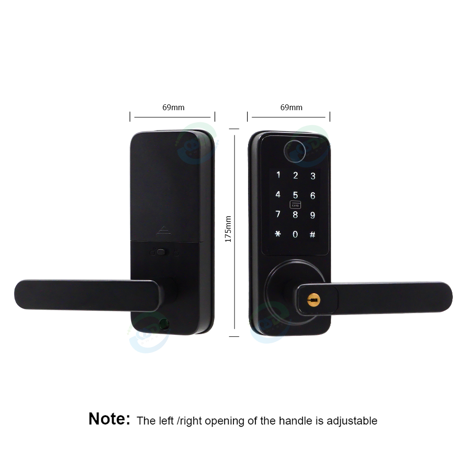 Electronic TTLock Blue-tooth App Smart Door Lock Digital Fingerprint Rfid Smart Card NFC Handle Key Apartment Room Lock