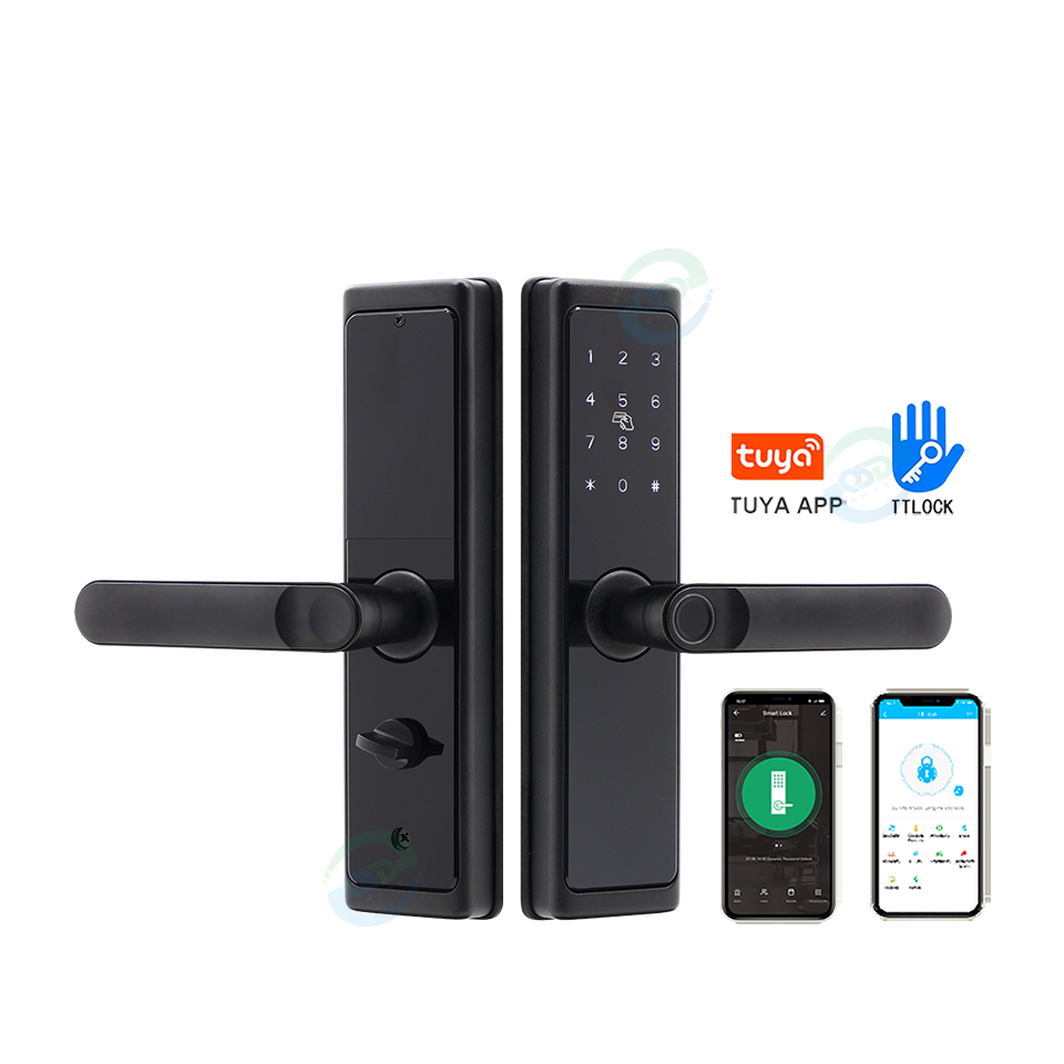 TTlock Smart Door Handle Cerradura Inteligente Fechadura Digital Biometric Fingerprint RFID Wifi Tuya Keyless Entry Smart Locks