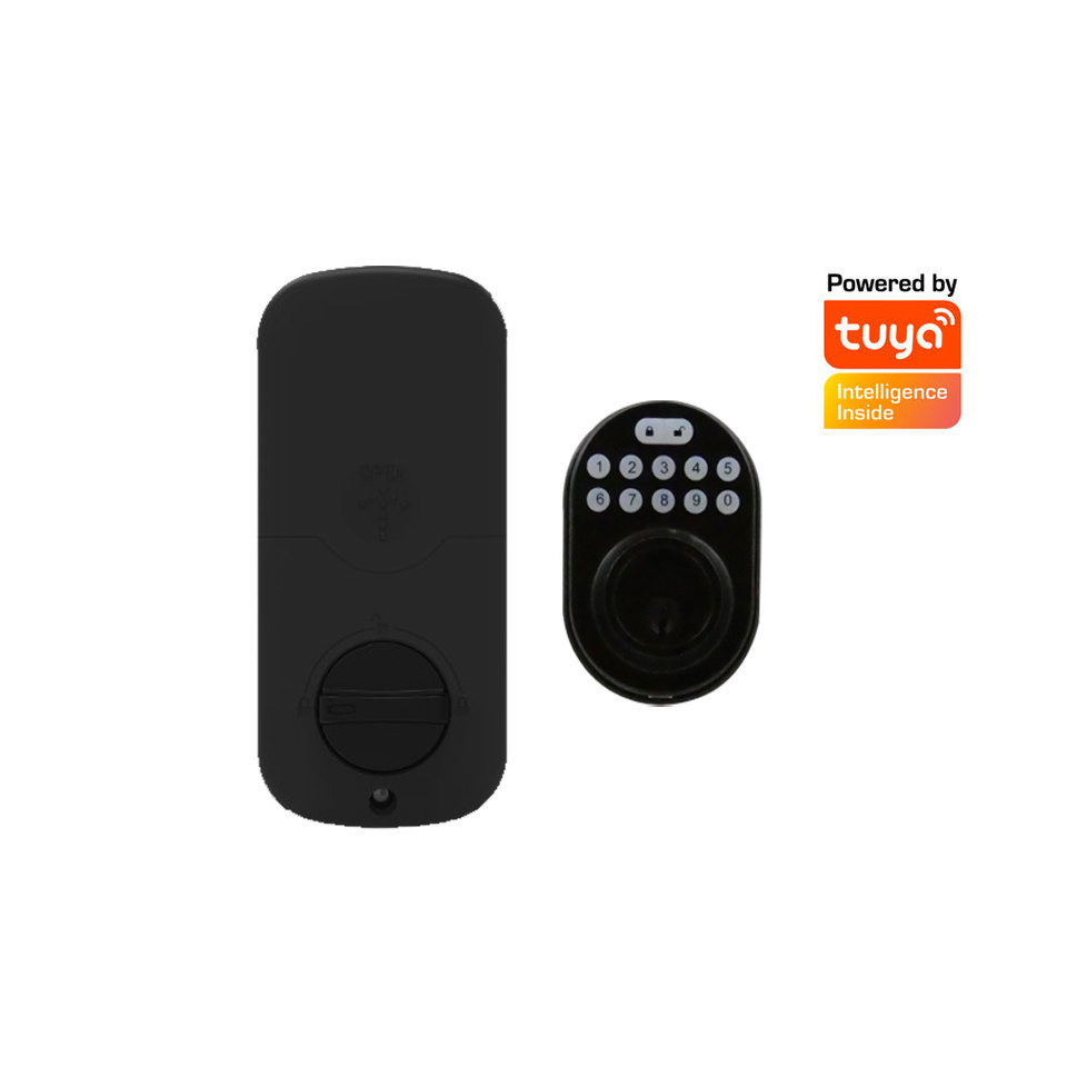 New Arrival Tuya WiFi App Smart Deadbolt Lock Electric Automatic Deadbolt Digital Keyless Entry Smart Door Lock