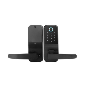 Waterproof Home Security Digital Door Lock Knobs with TTlock App Password NFC Card Biometric Fingerprint Keyless WiFi Smart Lock