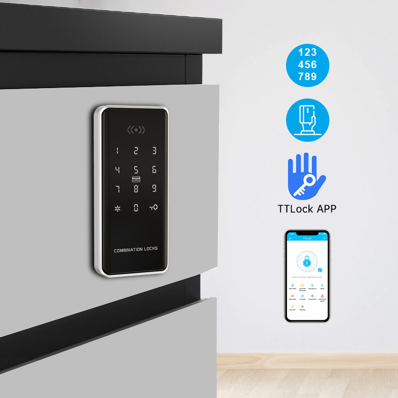 Security Digital Rfid Electronic Cabinet Lock Smart Password Intelligent Drawer Locker Lock with TTLock App