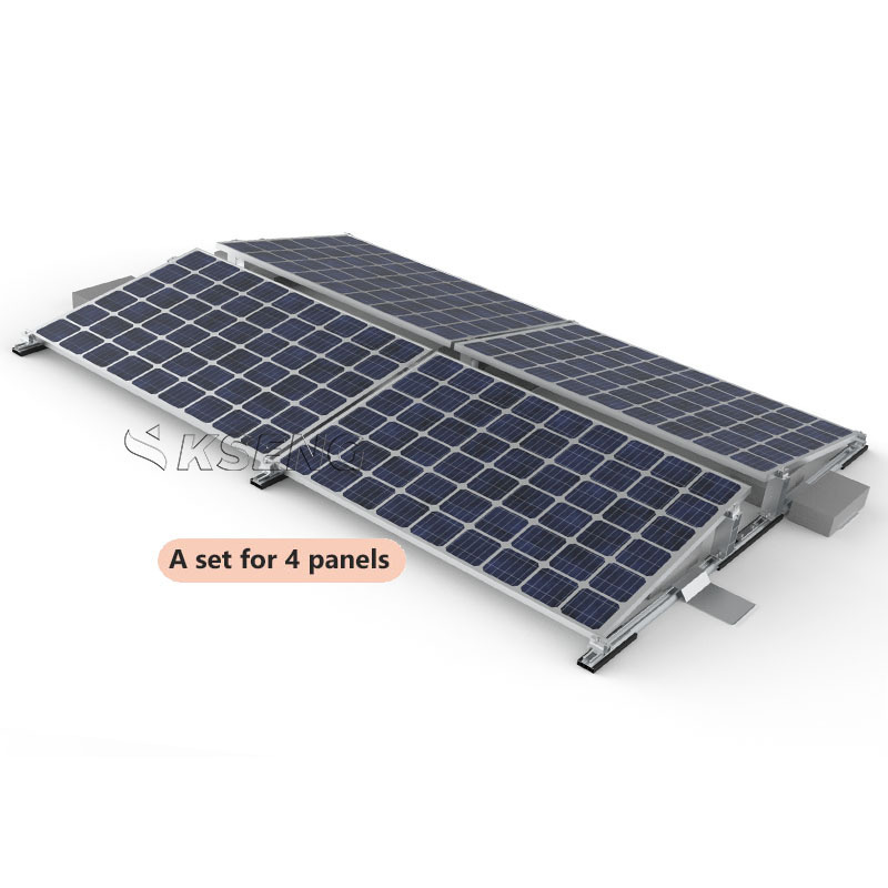 European warehouse PV Mount System Solar Panel Ground Mounting Solution Solar Ballasted Roof Mounting Brackets