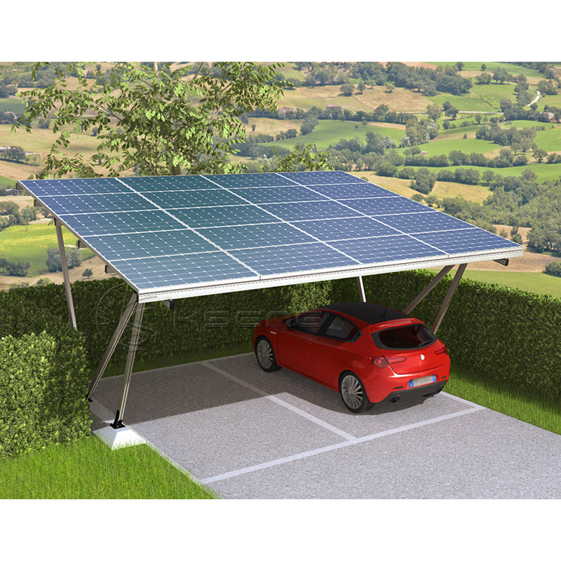 Fast Installation Solar Carport Racking 10 kw Solar Aluminum Parking Structure PV Solar Carport Mounting System PV Carport