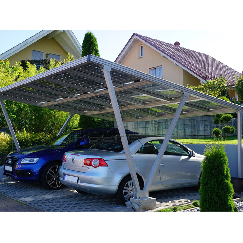 Fast Installation Solar Carport Racking 10 kw Solar Aluminum Parking Structure PV Solar Carport Mounting System PV Carport