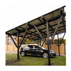 Factory custom high strength aluminum solar car park structure system waterproof carport solar mounting system carport frames