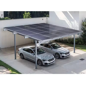 Waterproof Aluminum Carport with Modern Design for 2 Cars PV Carport Mounting Brackets