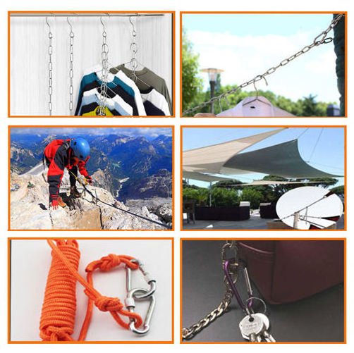 outdoors locking carabiner  4*40mm to 13*160mm Stainless Steel mountain clip snap link hook clip keychain