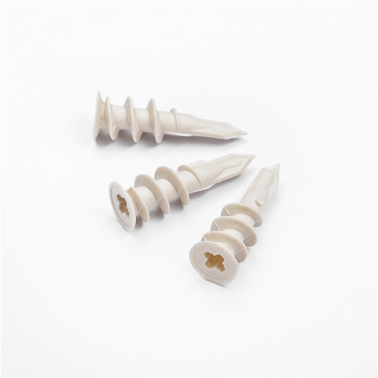 Free Samples for M8X60 self drilling drywall plastic nylon anchor screws and nails with hollow wall expansion anchor