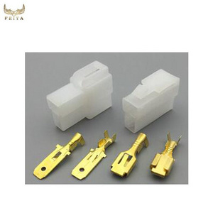 OEM 6.3mm auto electrical connectors types,2 pin electric male female connectors