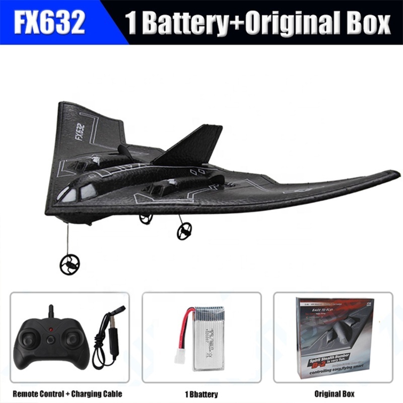 FX632 Remote Control B2 Bomber RC Airplane 2.4GHZ Wireless Control Toys Mini 2CH RC Glider Aircraft Plane For Children Gifts