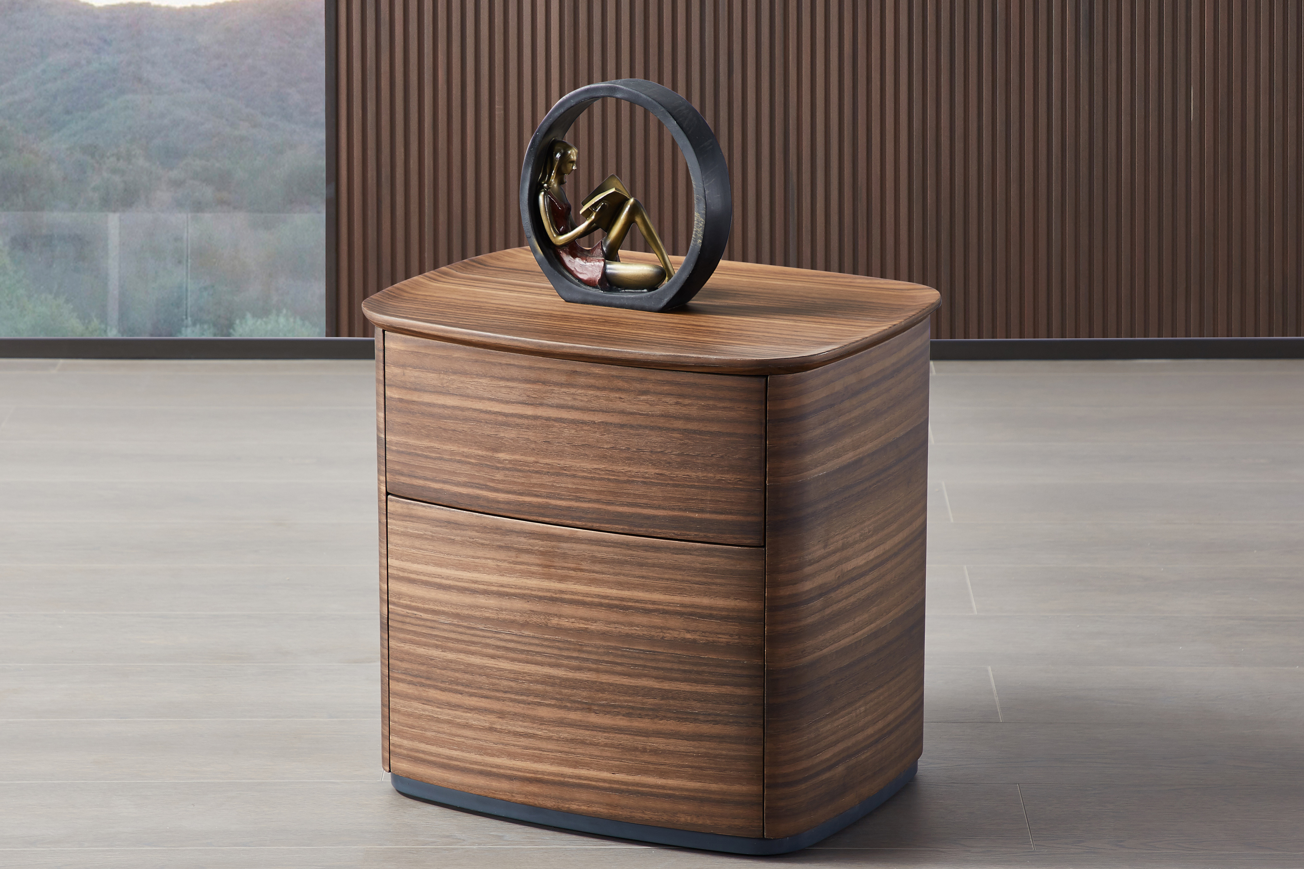 High quality luxury Nordic solid wood bedside table