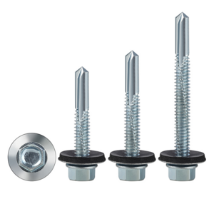 Galvanised Metal Hexagon Head Tek Wood Stainless Steel Hex Self Drilling Screw With epdm Washers Roofing Screw