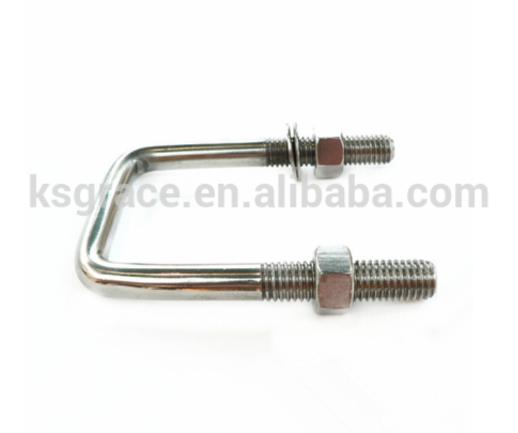 U type shaped lock ubolt pipe clamp square U bolt for truck