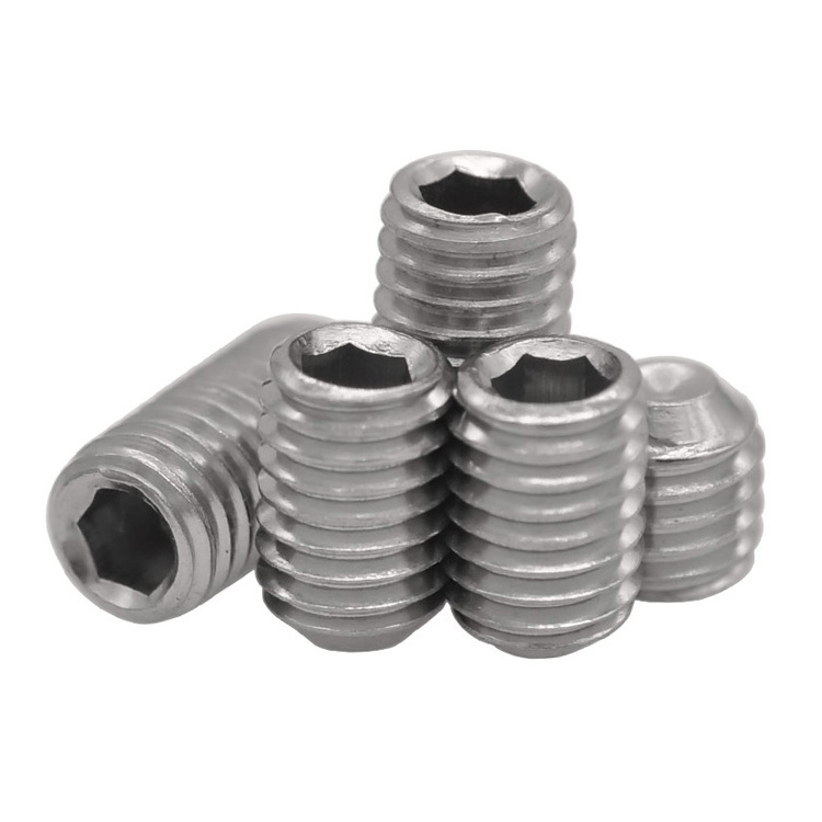 DIN 916 Allen Drive No Head Grub Set Screws DIN916 stainless Steel 316 Hexagon Socket Set Screws With Cup Point